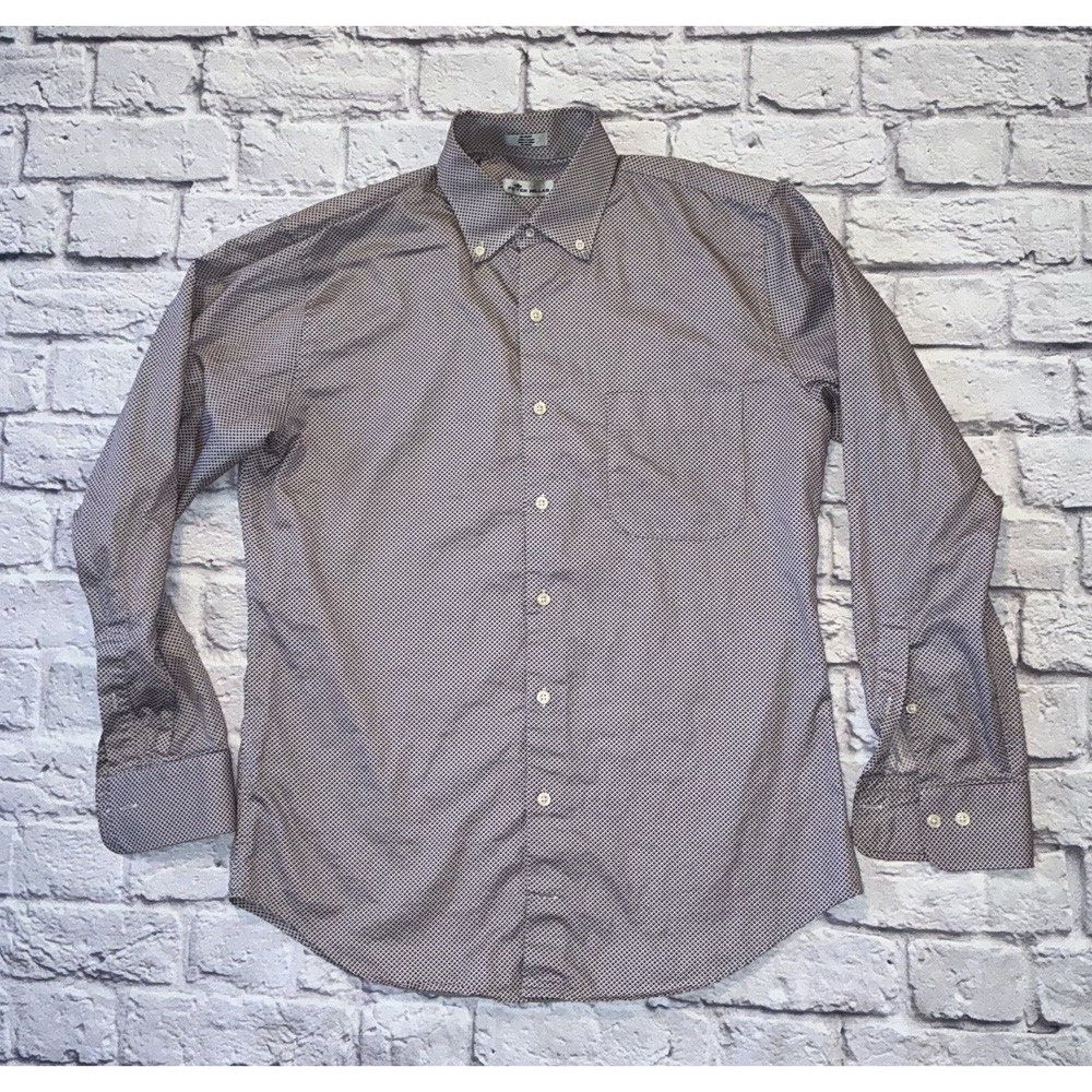 Peter Millar Shirt Mens‎ Medium Purple Check Easy Care Button Down Cotton
